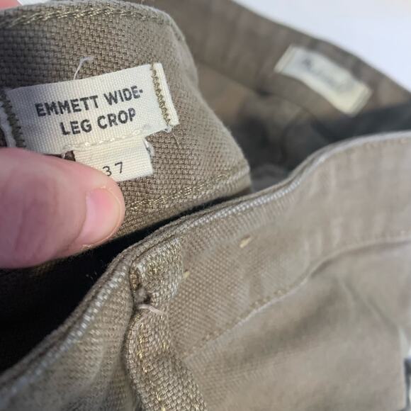 Madewell size 37 Emmett Wide Leg Crop Pant - Picture 3 of 5